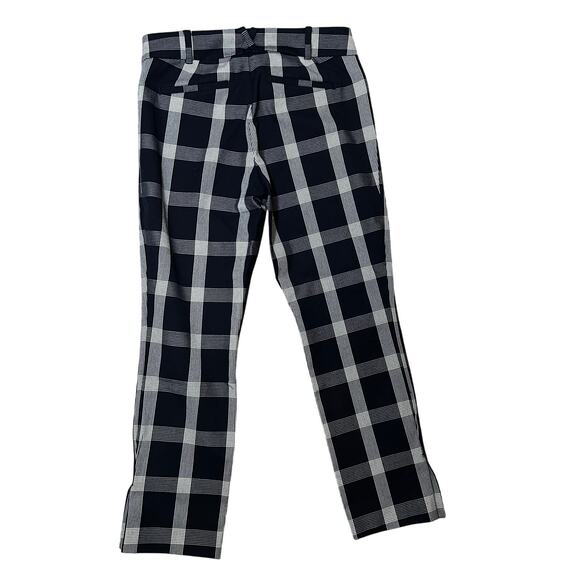Anthropologie The Essential Slim Trousers  black plaid Pants Size 6 - Picture 3 of 9